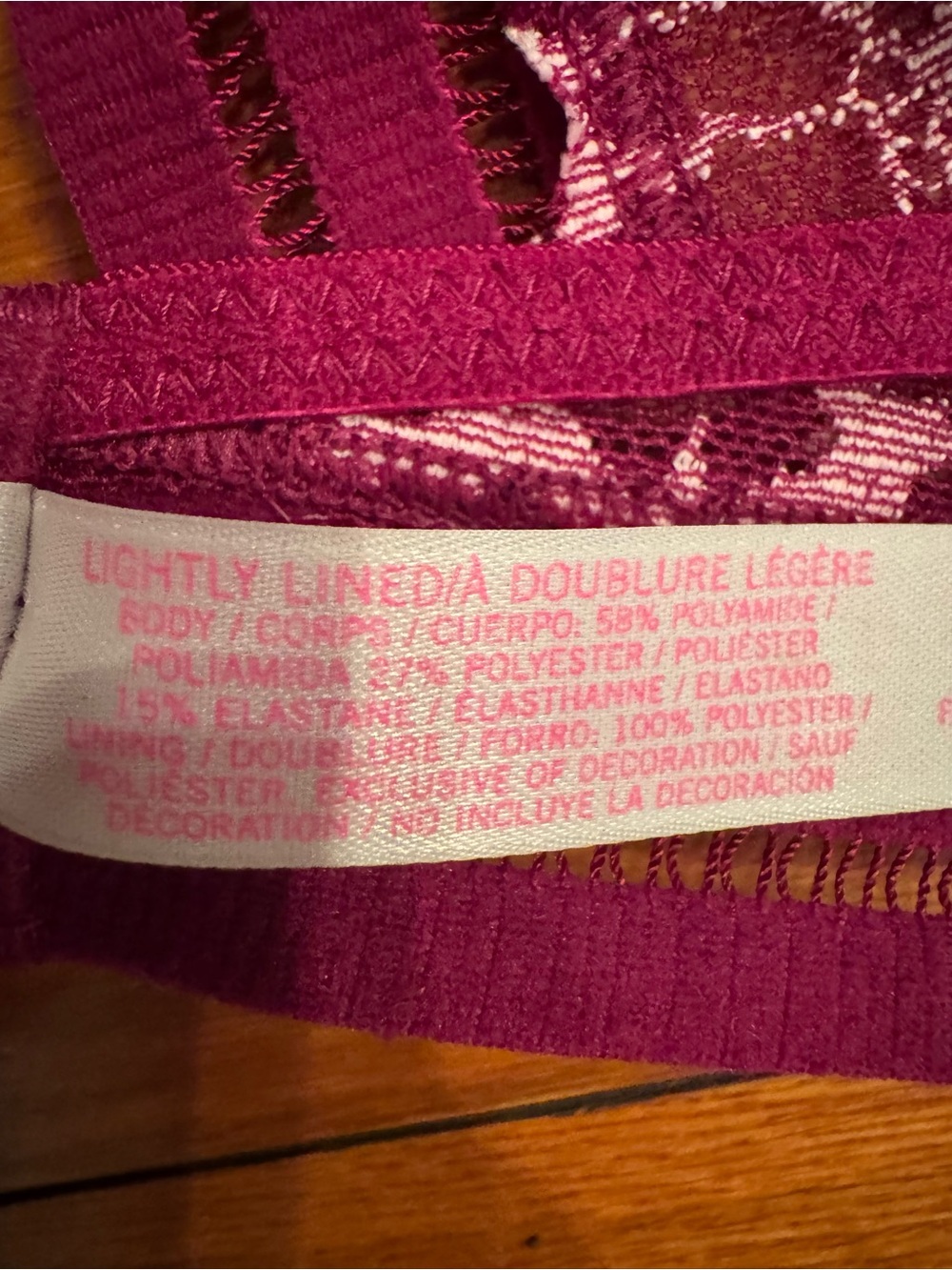 Victoria’s Secret PINK Floral Lace Cage Racerback Bra - 34B EUC - Picture 5 of 5